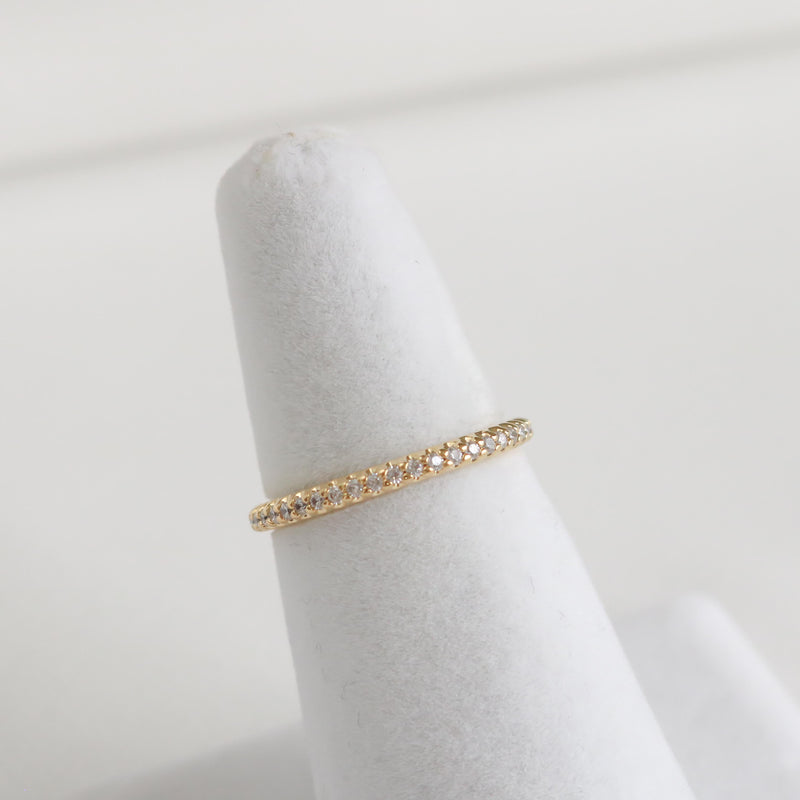 Rounded Pave Eternity Band Ring