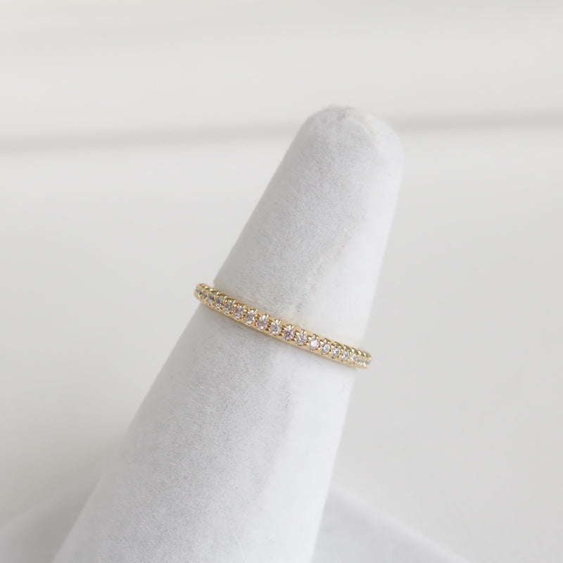 Rounded Pave Eternity Band Ring