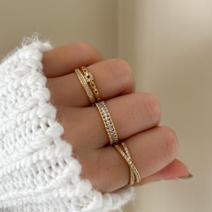 Pave Cross Ring