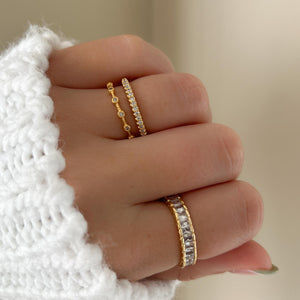 Rounded Pave Eternity Band Ring