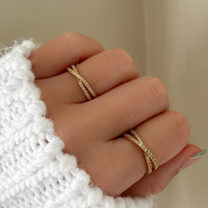 Pave Cross Ring