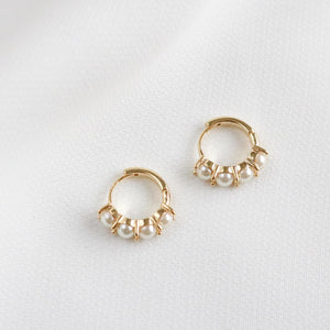 Heloise Pearl Hoop Earrings