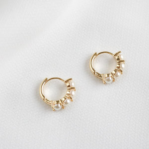 Heloise Pearl Hoop Earrings