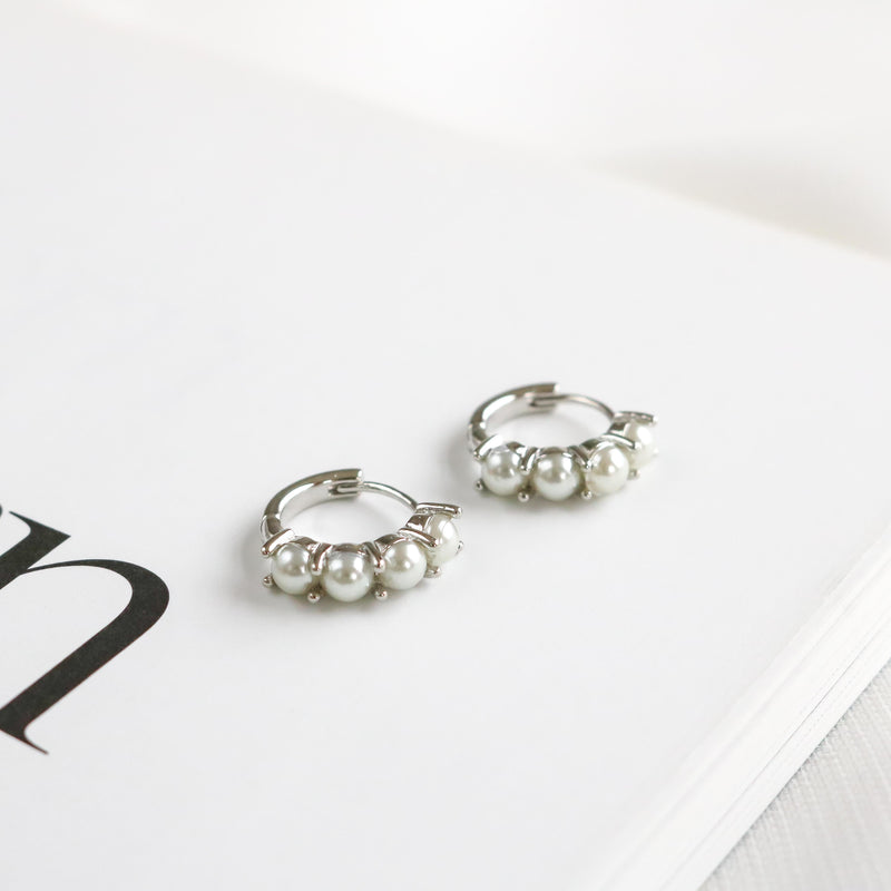 Heloise Pearl Hoop Earrings