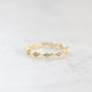 Round Crystal Crown Ring