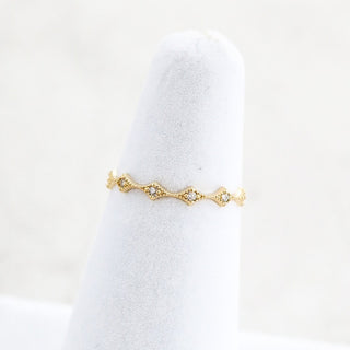 Round Crystal Crown Ring