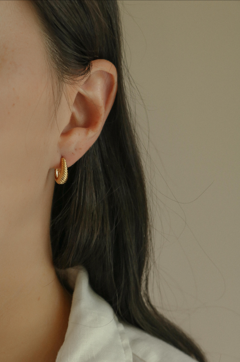 Marcella Croissant Dome Earrings